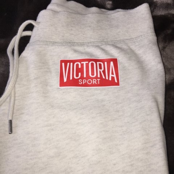 Victoria's Secret Sport Heather Light Grey Sweatpants - Picture 2 of 2